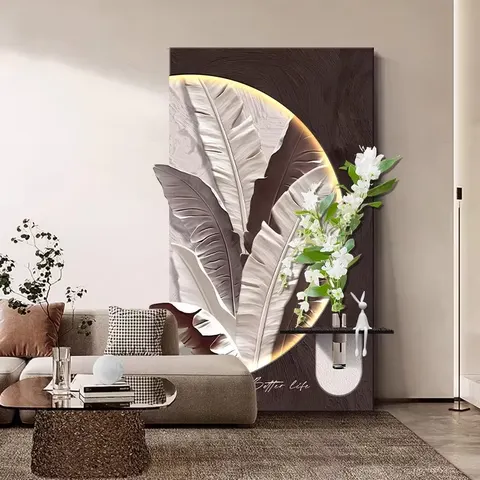 Minimalism Sandstone Art Home Furnishing Decor Paintings Corridor Background Wall Glowed LED Painting