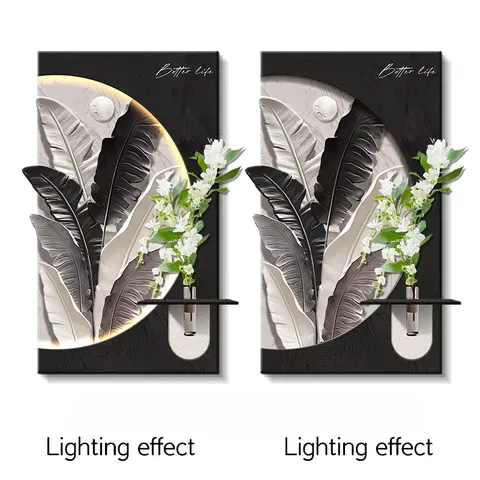 Minimalism Sandstone Art Home Furnishing Decor Paintings Corridor Background Wall Glowed LED Painting