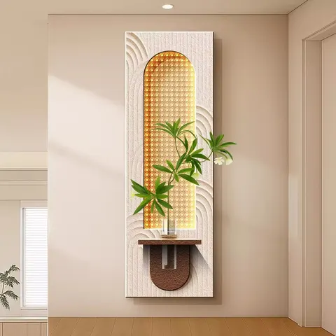 植物 单幅 装饰画 现代简约 客厅背景墙挂画 砂岩浮雕