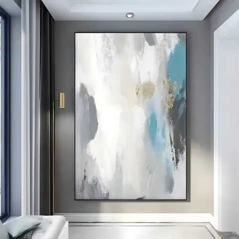 抽象 单幅 装饰画 侘寂风 玄关背景墙挂画