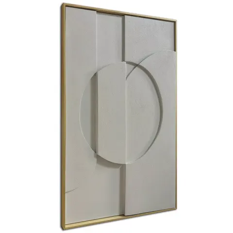 Minimalist White Relief Sculpture Art Home Furnishings Decorative Painting Handmade Production Sandstone Wall Murals