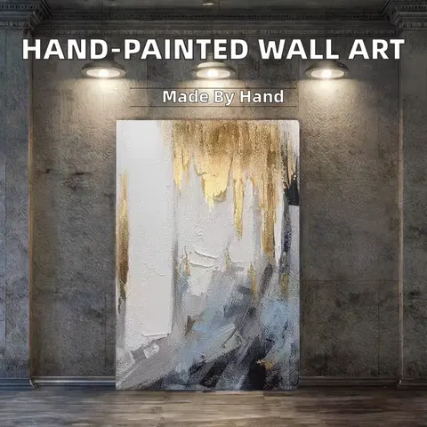 Mintura 100% Hand-Painted Modern Home Decor Large Wall Art Picture Customized Abstract Textured Acrylic Painting Canvas