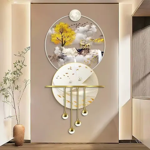 Modern Decorative Painting LED Crystal Porcelain Painting Acrylic LED Wall Art 3D Acrylic LED Art 3D Acrylic LED Wall Art