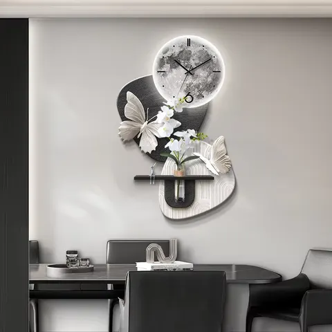 繁花 单幅 装饰画 现代简约 餐厅背景墙挂画 LED带灯画