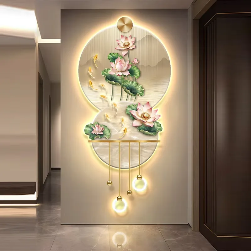 Modern Home Decorative Painting Crystal Porcelain Murals 3D Acrylic Led Art Acrylic Led Wall Art 3D Acrylic Led Wall Art