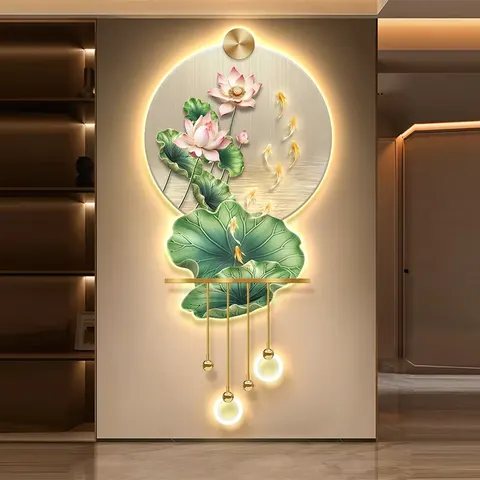 Modern Home Decorative Painting Crystal Porcelain Murals 3D Acrylic Led Art Acrylic Led Wall Art 3D Acrylic Led Wall Art