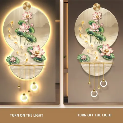 Modern Home Decorative Painting Crystal Porcelain Murals 3D Acrylic Led Art Acrylic Led Wall Art 3D Acrylic Led Wall Art