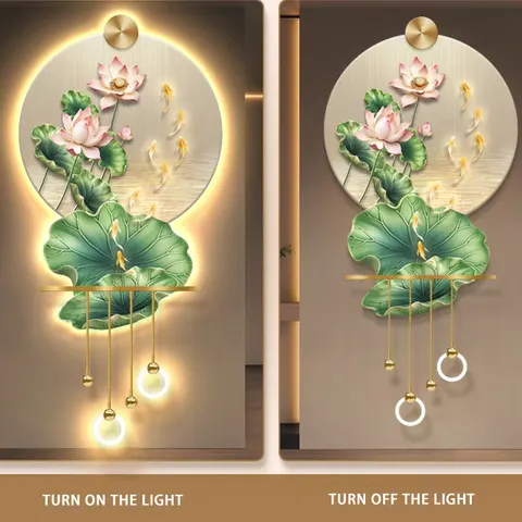 Modern Home Decorative Painting Crystal Porcelain Murals 3D Acrylic Led Art Acrylic Led Wall Art 3D Acrylic Led Wall Art