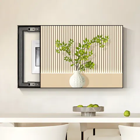 Modern Home Green Plant Electric Box Cover Art Decor Painting Restaurant Background Wall Total Switch Crystal Porcelain Painting