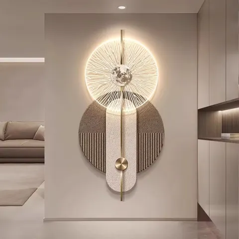 Modern Italian Minimalist 3D Sandstone Texture Wall Sconces Luxury Living Room, HighEnd Foyer  and Hallway Wall Art and Lighting
