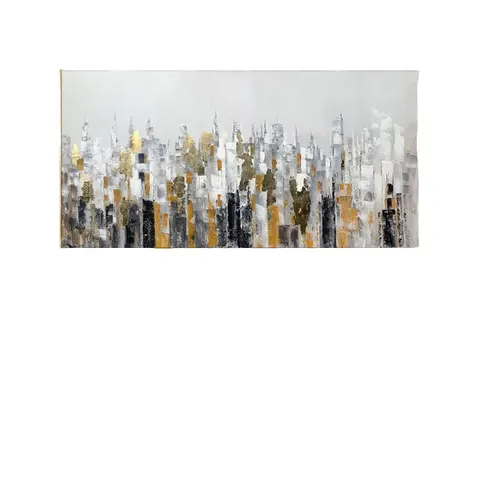 Modern Large Still Life Oil Painting Canvas Gold Hand-Painted Aluminium Alloy Frame Art Deco Wall Decor for Hotel Home Living