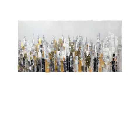 Modern Large Still Life Oil Painting Canvas Gold Hand-Painted Aluminium Alloy Frame Art Deco Wall Decor for Hotel Home Living