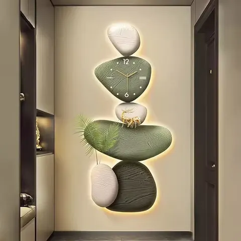 Modern Light Luxury Crystal Porcelain Painting Wall Art LED Light Painting  Paintings and Wall Arts Wall Art Home Decor