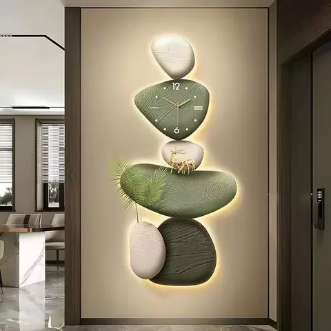 Modern Light Luxury Crystal Porcelain Painting Wall Art LED Light Painting  Paintings and Wall Arts Wall Art Home Decor