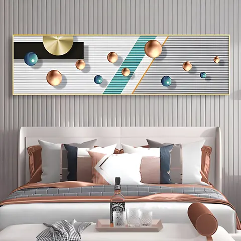 Modern Light Luxury High-end Wall Art Home Decor Painting Living Room Corridor Background Wall Crystal Porcelain Painting