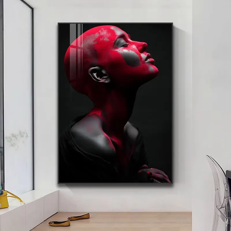 Modern Light Luxury Niche Art Decor Hanging Paintings High-end Beauty Salons Abstract Figures Crystal Paintings