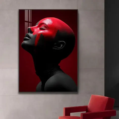 Modern Light Luxury Niche Art Decor Hanging Paintings High-end Beauty Salons Abstract Figures Crystal Paintings