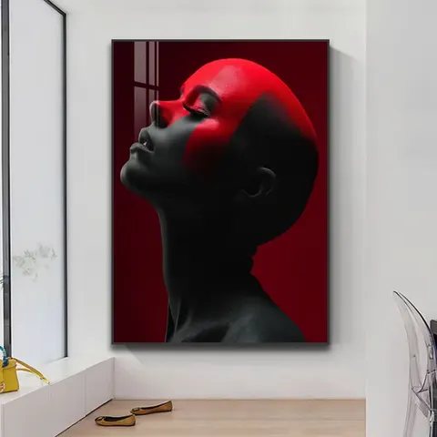 Modern Light Luxury Niche Art Decor Hanging Paintings High-end Beauty Salons Abstract Figures Crystal Paintings