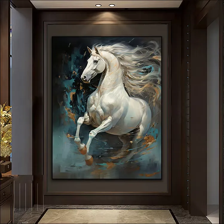 动物 单幅 装饰画 轻奢风 餐厅背景墙挂画 晶瓷画