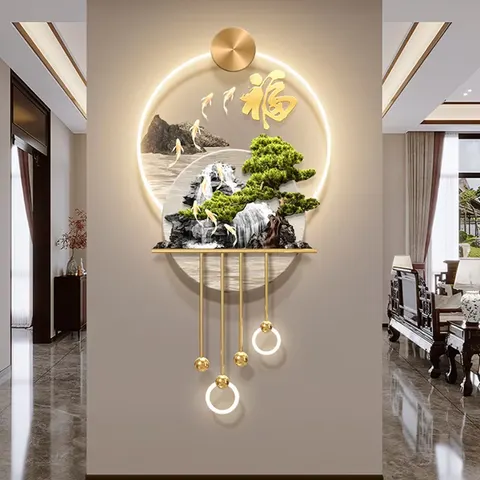抽象 单幅 装饰画 轻奢风 客厅背景墙挂画 LED带灯画