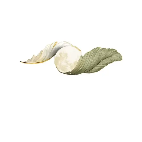 Modern Luxurious Feathers Art Decoration Living Room Sofa Background Wall LED Decorative Painting