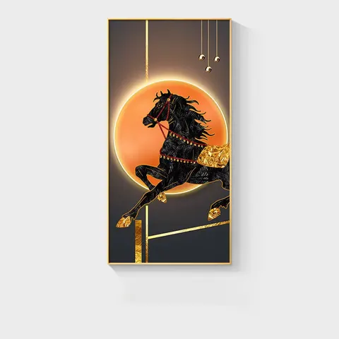 Modern Luxury Elegance Entrance Hall Art Home Furnishings Decorative Paintings LED Crystal Porcelain Paintings