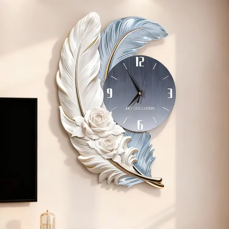 Modern Luxury Elegance Feathers Living Room Background Wall Art Home Decor Paintings Creativity Feathers Glowed LED Painting