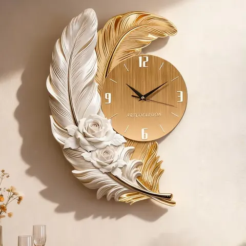 Modern Luxury Elegance Feathers Living Room Background Wall Art Home Decor Paintings Creativity Feathers Glowed LED Painting