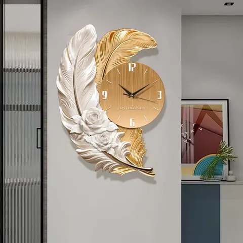 Modern Luxury Elegance Feathers Living Room Background Wall Art Home Decor Paintings Creativity Feathers Glowed LED Painting