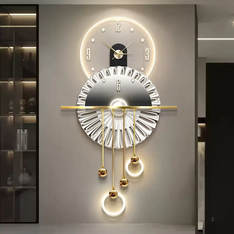 Modern Luxury Entrance Hall Home Decor Paintings Metal Pendant Three-dimensional Glowed Acrylic LED Painting