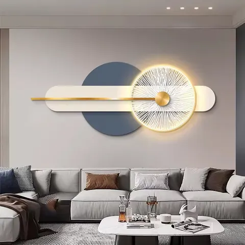 抽象 单幅 装饰画 轻奢风 客厅背景墙挂画 LED带灯画