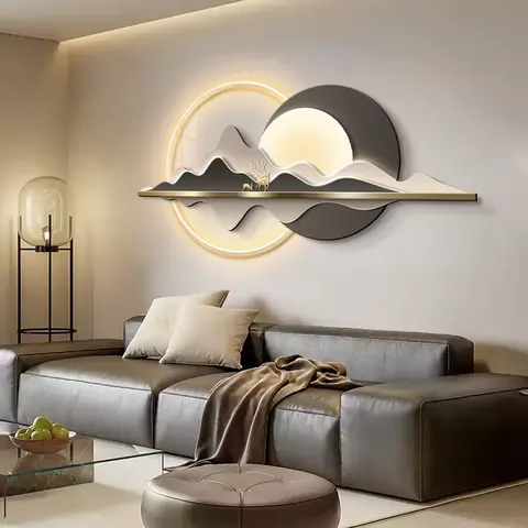 Modern Luxury Living Room Art Home Decor Painting UV Engraving Sofa Background Wall Glowed Acrylic Led Painting