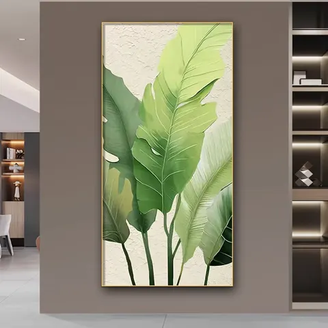 Modern Luxury Living Room Background Wall Green Plants Poster Art Home Furnishings Decor Painting
