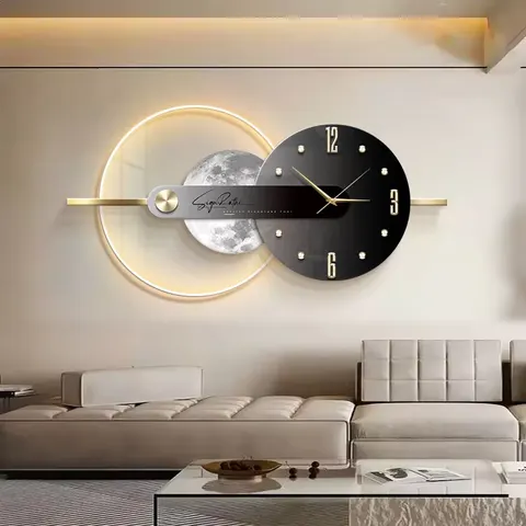 Modern Luxury Living Room Decorative Painting Sofa Background Wall Resembling the Moon Wall Painting