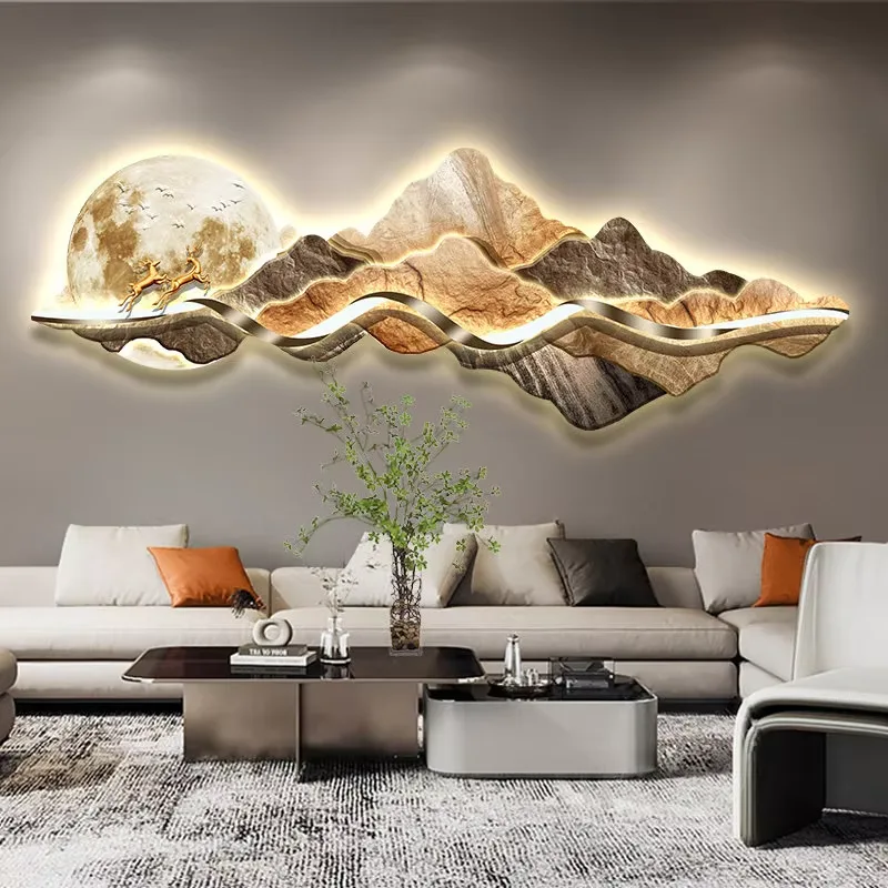 抽象 单幅 装饰画 轻奢风 客厅背景墙挂画 晶瓷画