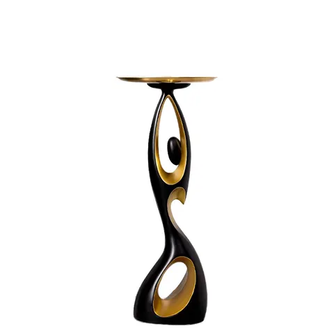 Modern Luxury Resin Big Size Multi-Functional Eco-friendly Bathroom Art Curve Design Decor Tray Statue