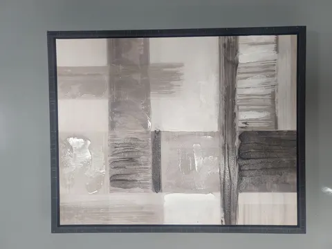 Modern Minimalist Abstract Canvas Art Set Neutral Gray Tones Handmade Textured Oil Painting for Living Room Wall Decor Painting