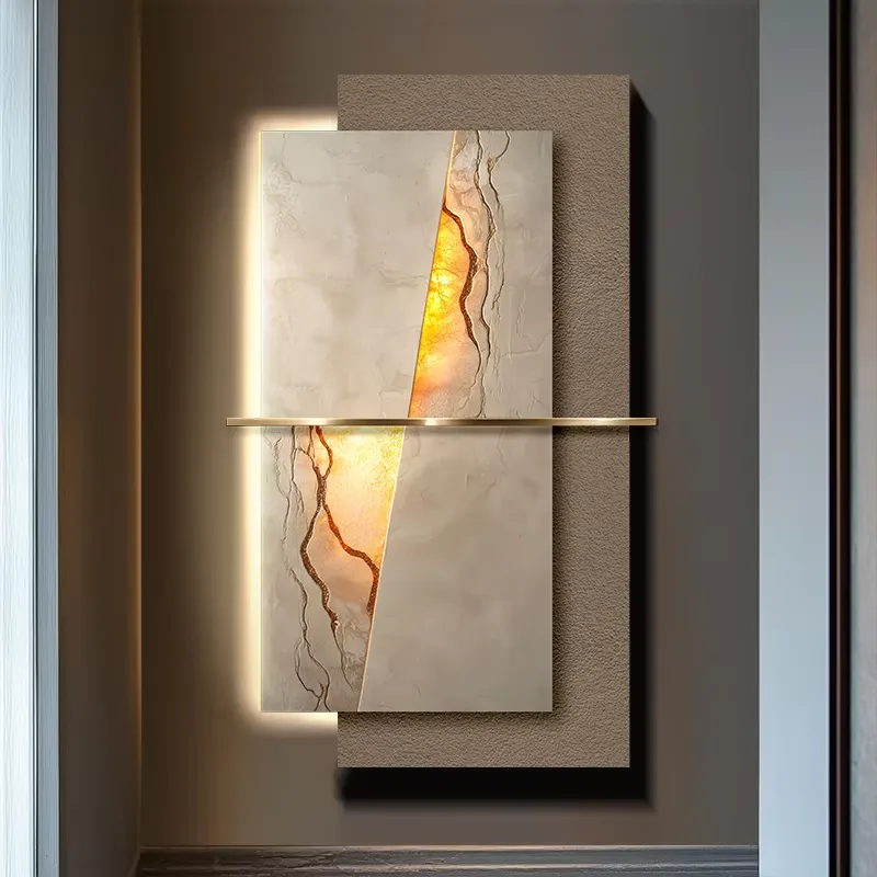 Modern Minimalist LED-Backlit Wall Decor, 3D Abstract Art, Home Decor, Hanging Metal Art, Design-Style Art Decor