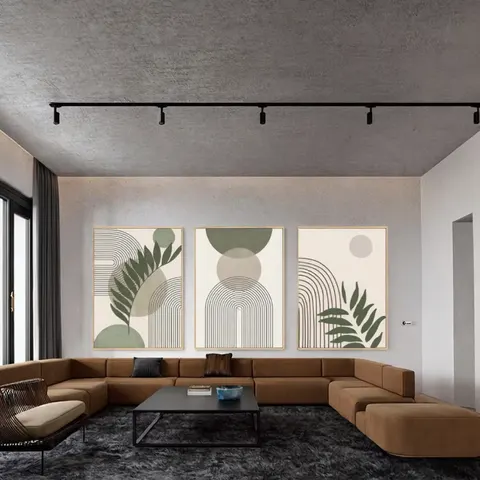 植物 单幅 装饰画 北欧风 客厅背景墙挂画 手绘油画