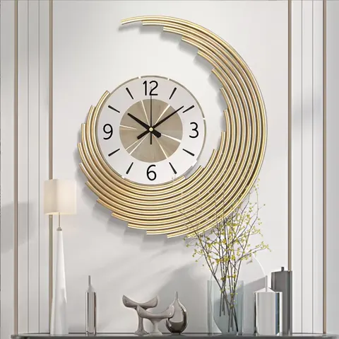 Modern Minimalist Stylish Wall Clock, Artistic Decorative Clock for Living Room