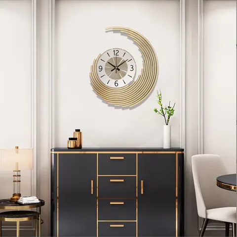 Modern Minimalist Stylish Wall Clock, Artistic Decorative Clock for Living Room