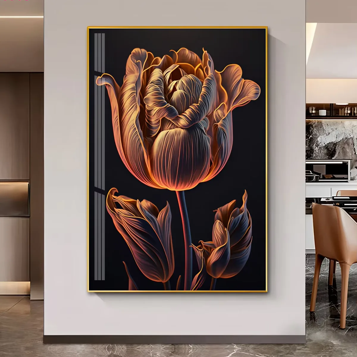 抽象 单幅 装饰画 美式 玄关背景墙挂画 晶瓷画