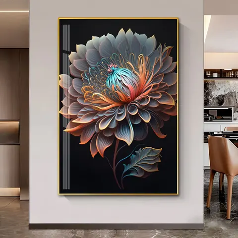 抽象 单幅 装饰画 美式 玄关背景墙挂画 晶瓷画