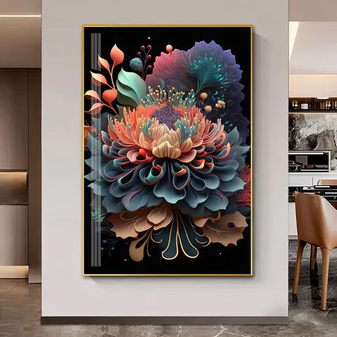 抽象 单幅 装饰画 美式 玄关背景墙挂画 晶瓷画