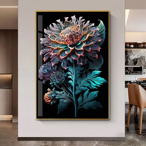 抽象 单幅 装饰画 美式 玄关背景墙挂画 晶瓷画
