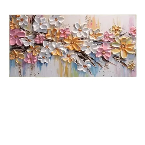 Modern Painting Art Flower Painting Sofa Background Wall Crystal Porcelain Production Oil Paint Home Decor Painting