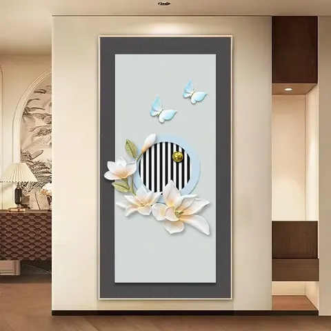 Modern Painting Corridor Background Wall 3D Three-dimensional Relief Art Home Decor Painting Glowed LED Decor Painting
