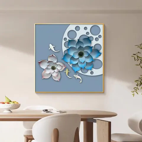 Modern Painting Flowers Art Home Decor Paintings Living Room Background Wall Glowed LED Decor Painting