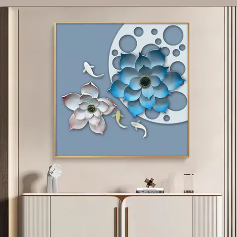Modern Painting Flowers Art Home Decor Paintings Living Room Background Wall Glowed LED Decor Painting