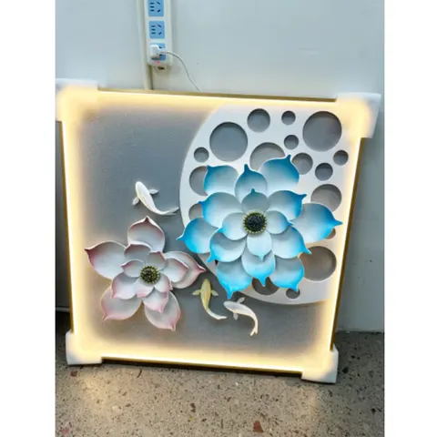 Modern Painting Flowers Art Home Decor Paintings Living Room Background Wall Glowed LED Decor Painting